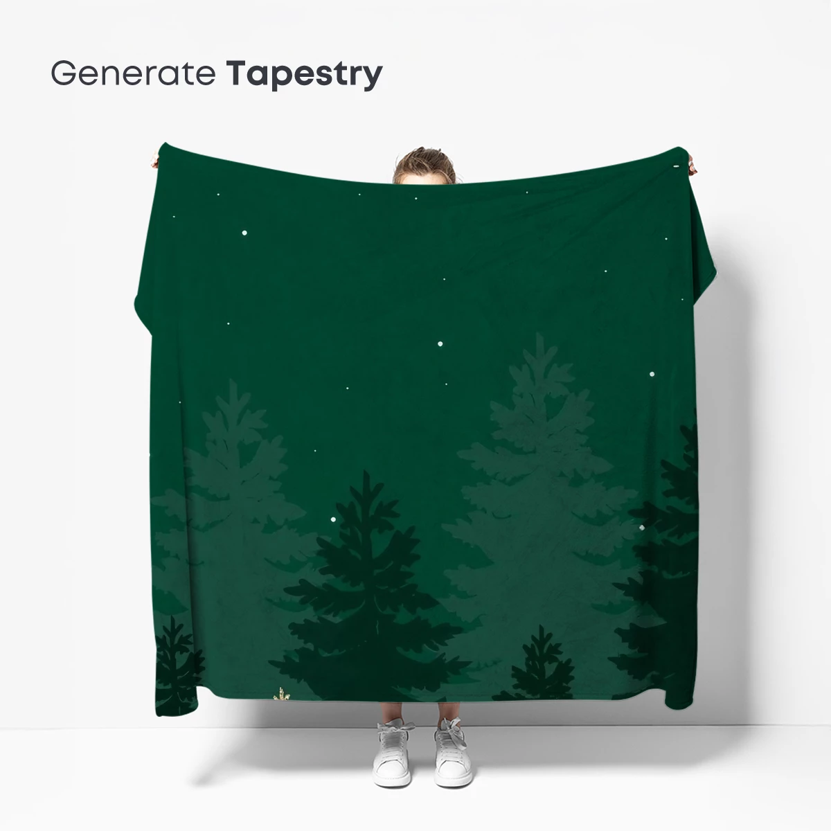 Golden Pine in Midnight Forest - Image 5