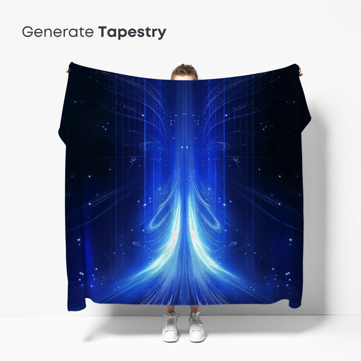 Blue Cosmic Vortex: A Symphony of Light Trails - Image 5