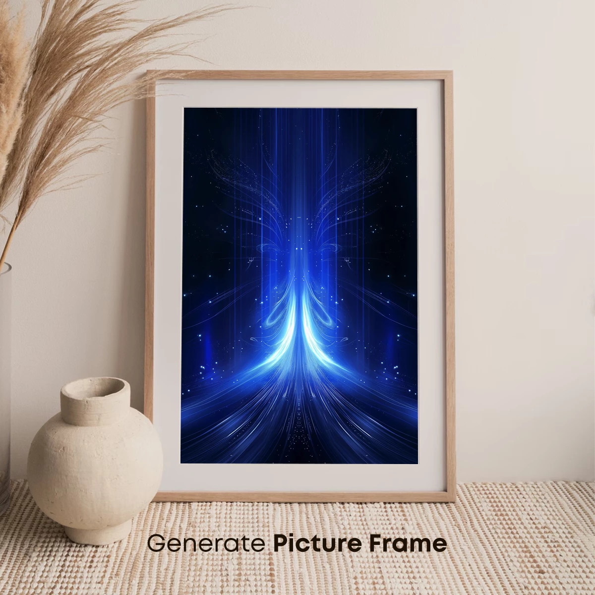 Blue Cosmic Vortex: A Symphony of Light Trails - Image 7