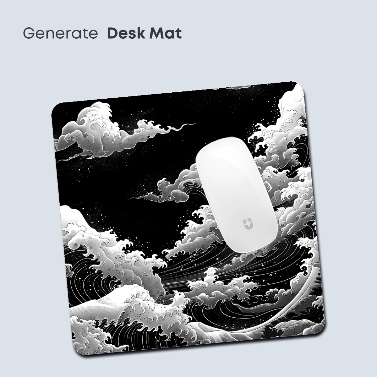 Monochrome Ocean Symphony: Hokusai-Inspired Waves - Image 4