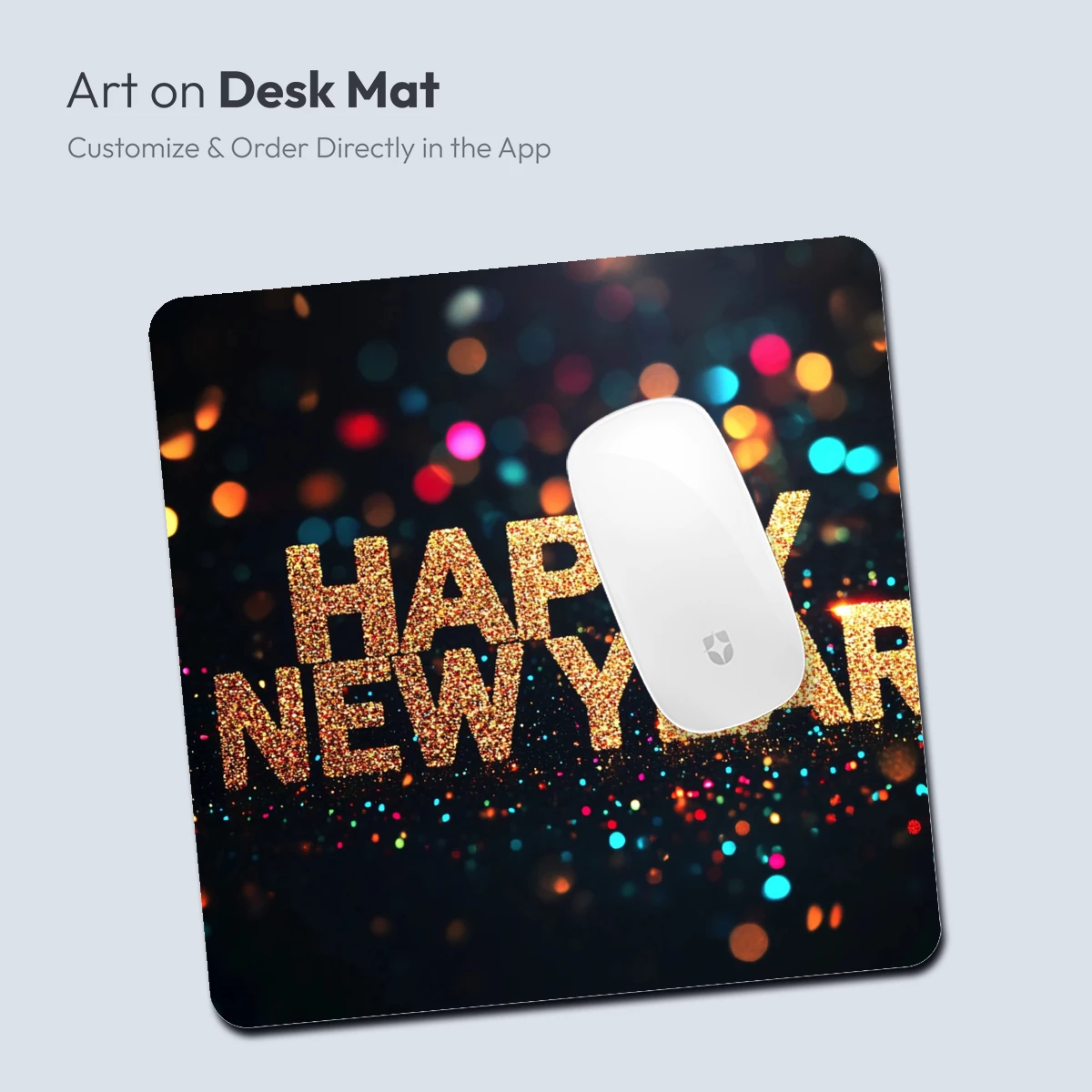 Golden 'Happy New Year' Amidst Festive Bokeh Lights - Image 4