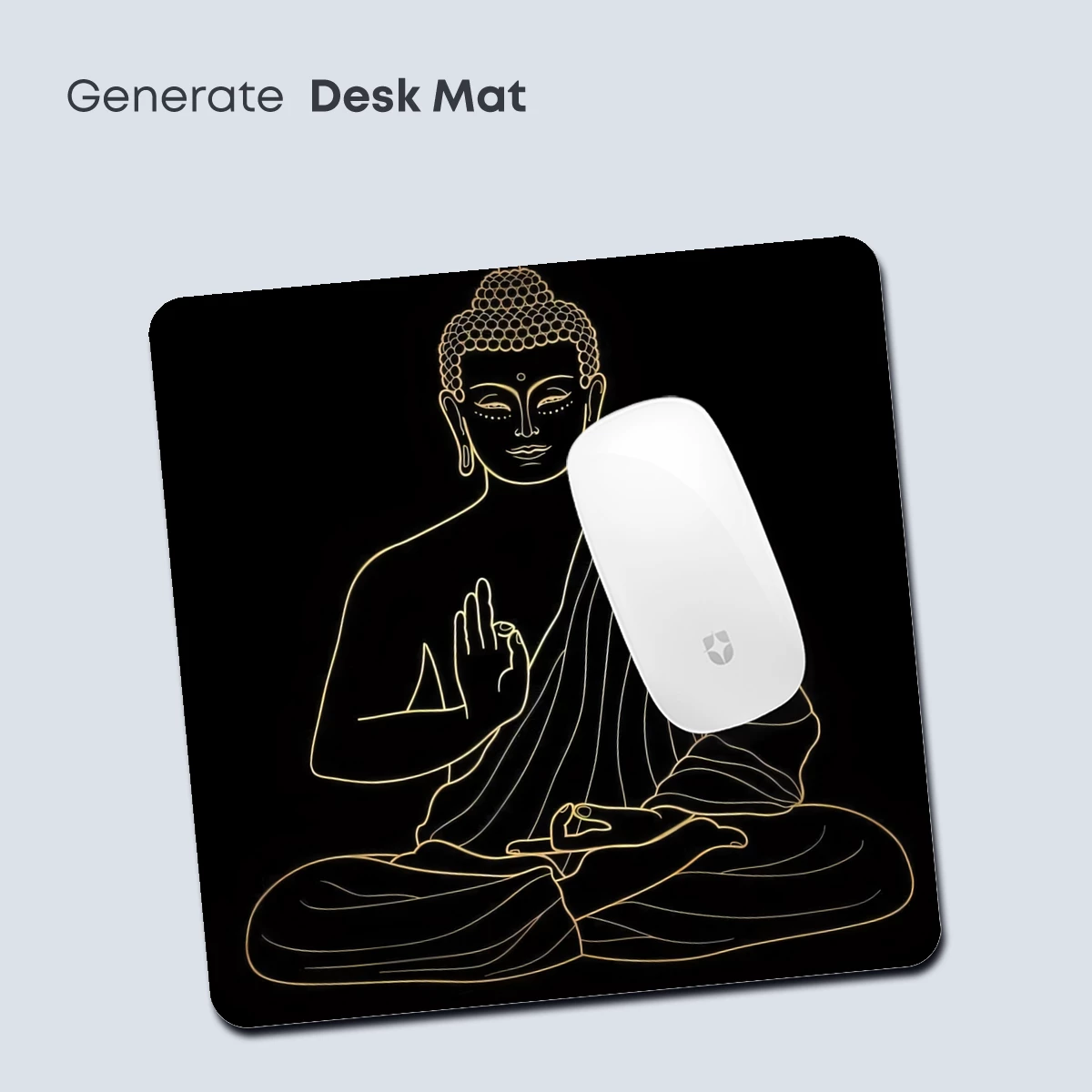 Golden Buddha Silhouette: Zen Line Art - Image 4