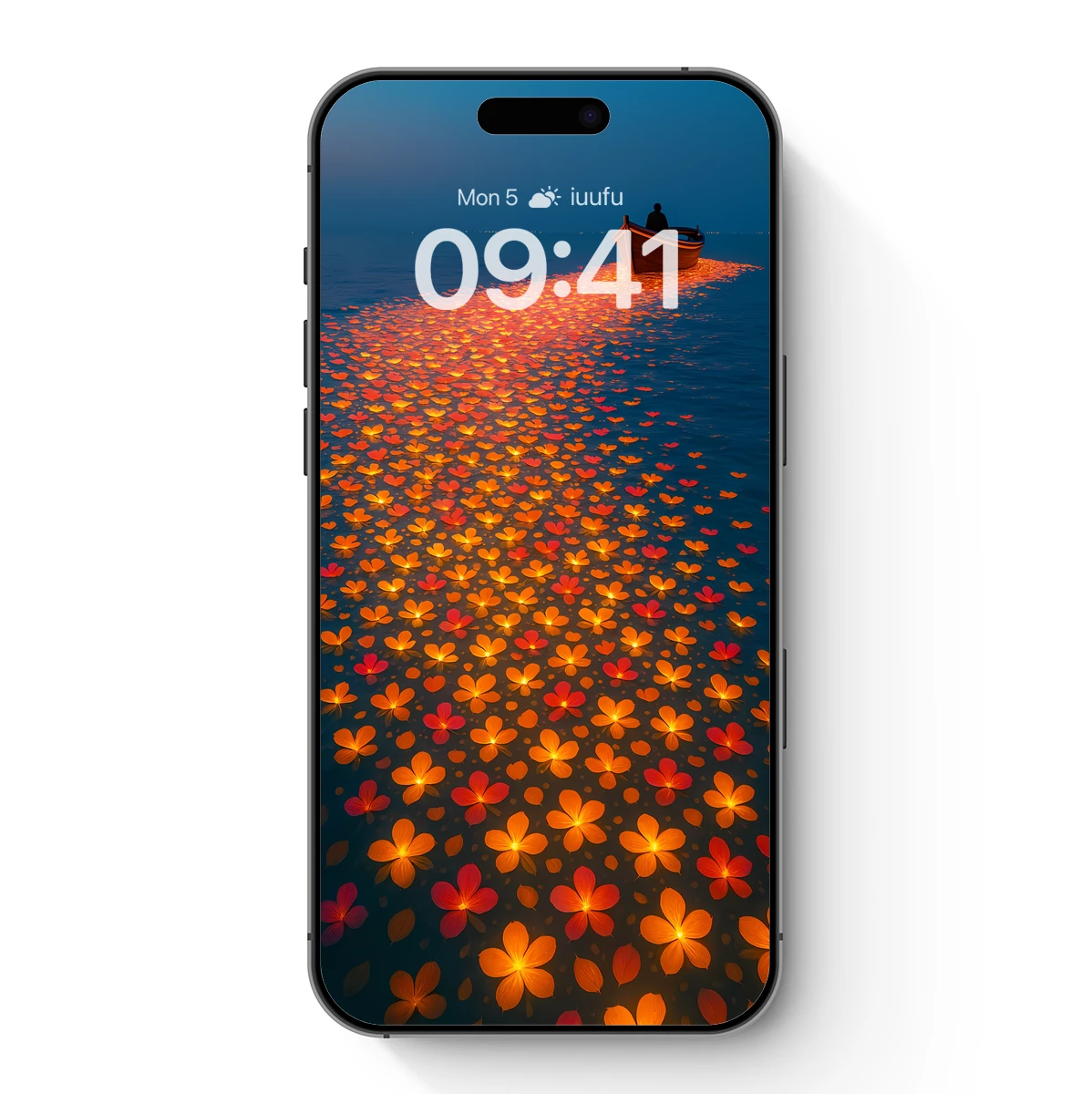 Luminous Floral Path: A Serene Journey at Dusk