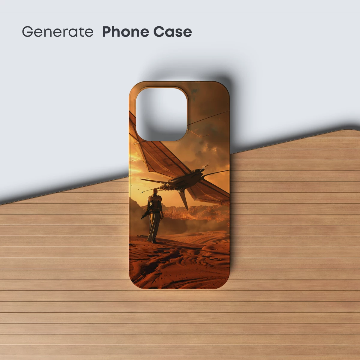 Desert Wings: Futuristic Glider at Sunset - Image 3