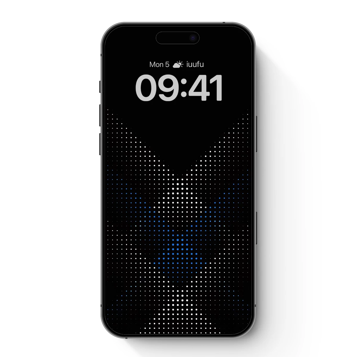 Dot Matrix Elegance: A Digital Symphony in Blue and White