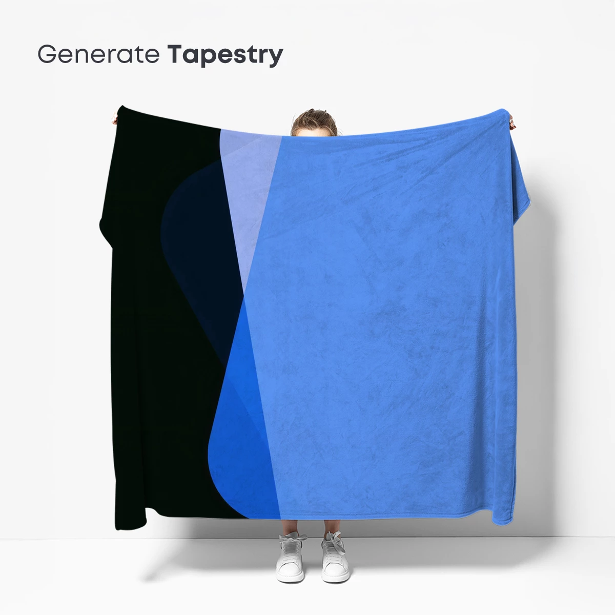 Geometric Blue Elegance: Abstract Form Fusion - Image 5