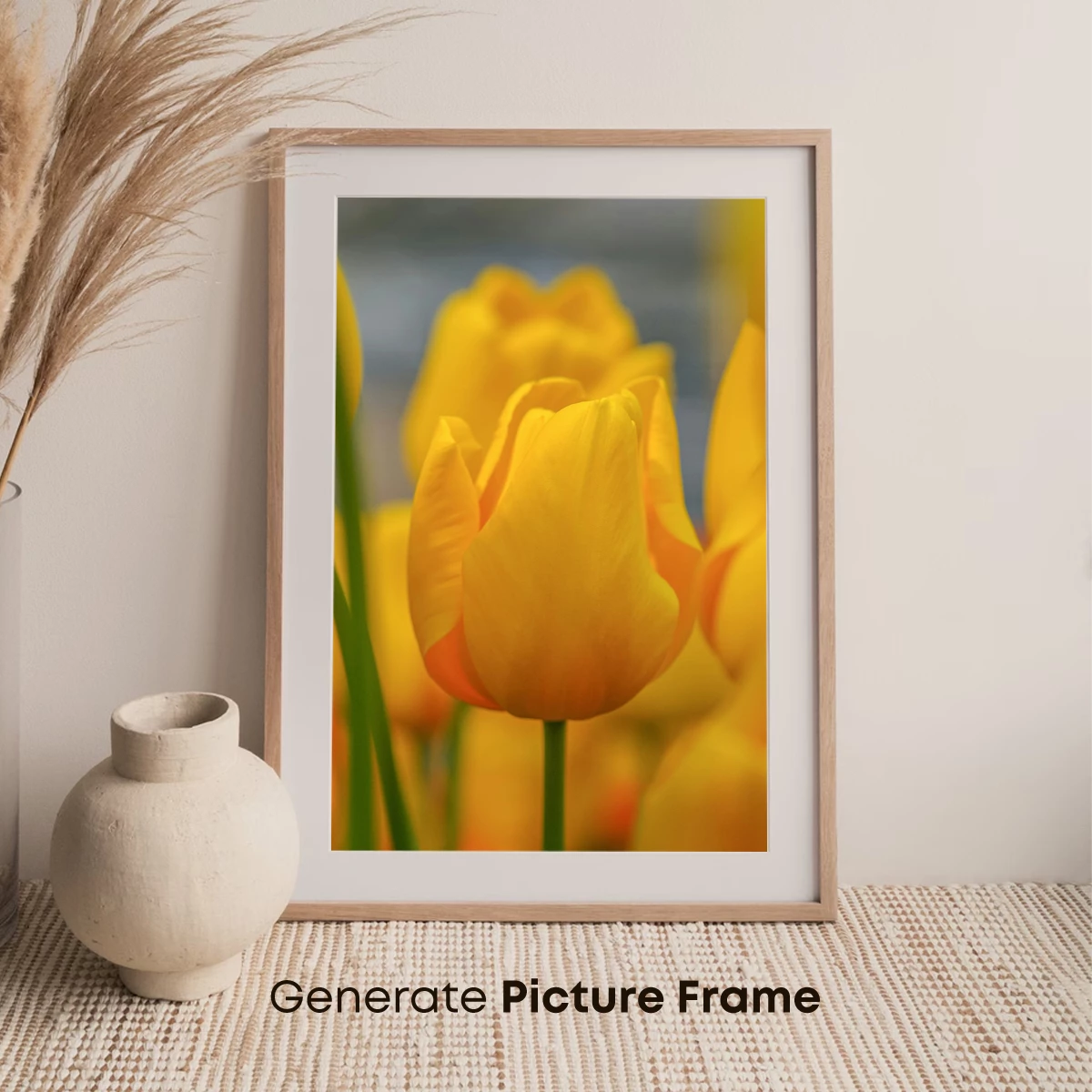 Golden Tulip Symphony: Vibrant Yellow Elegance - Image 7