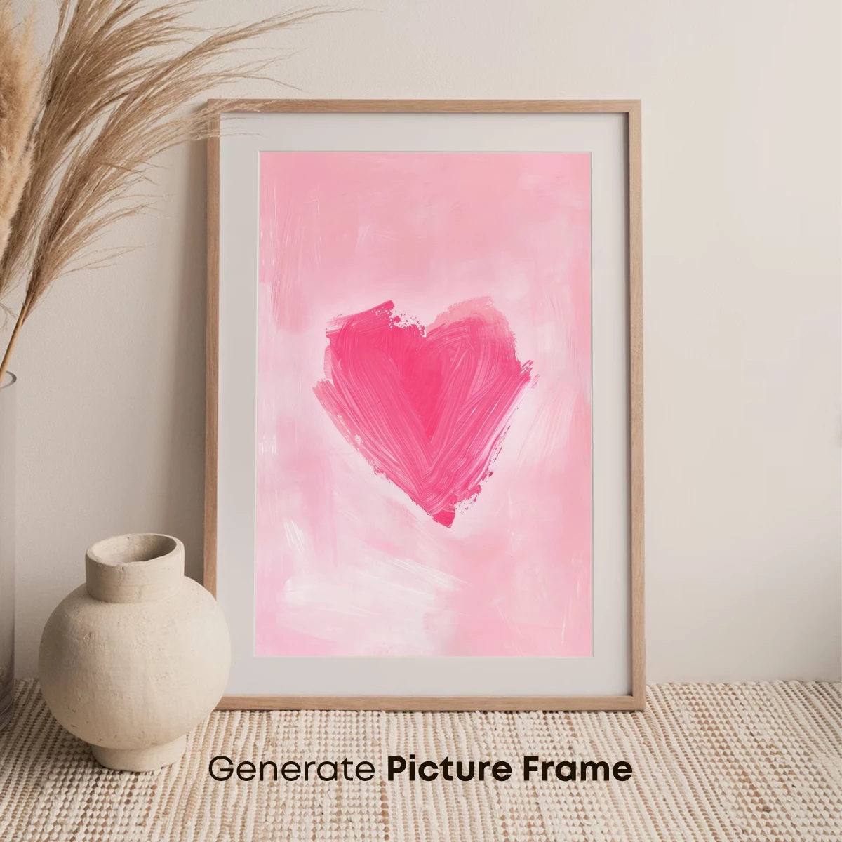Brushstroke Heart: Pink Canvas Romance - Image 7