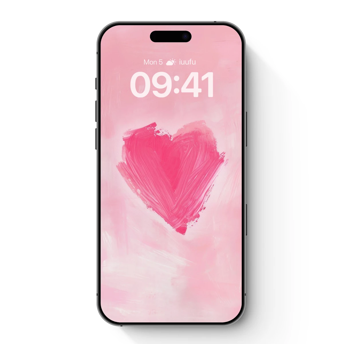 Brushstroke Heart: Pink Canvas Romance