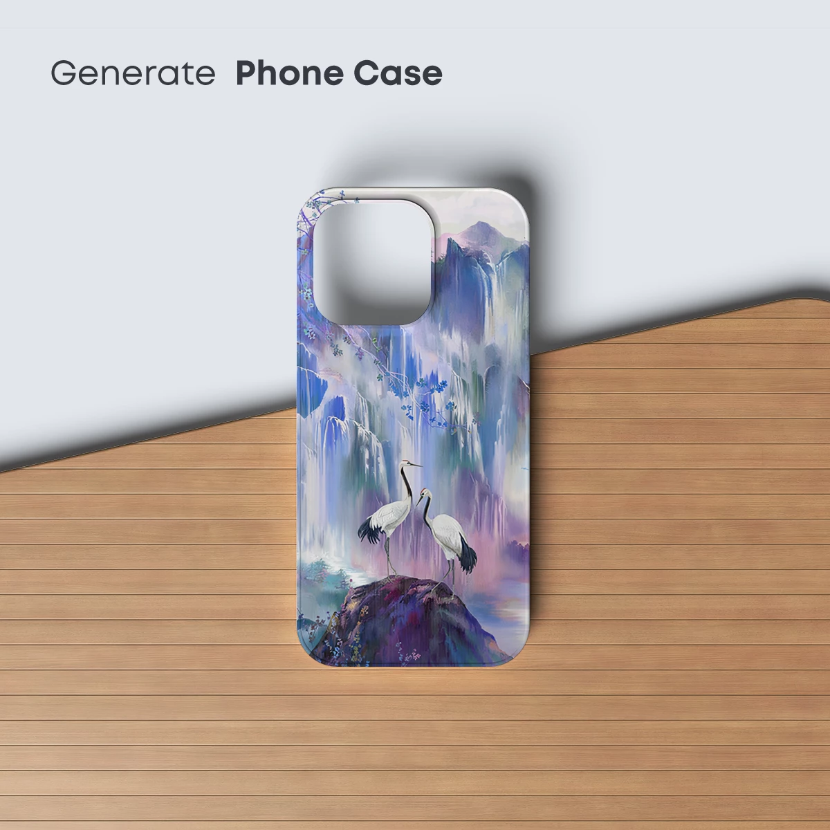 Ethereal Cranes in Misty Mountains - Image 3