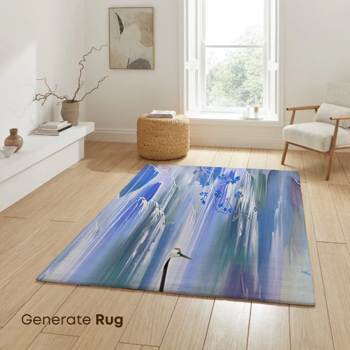 Ethereal Cranes in Misty Mountains - Image 6