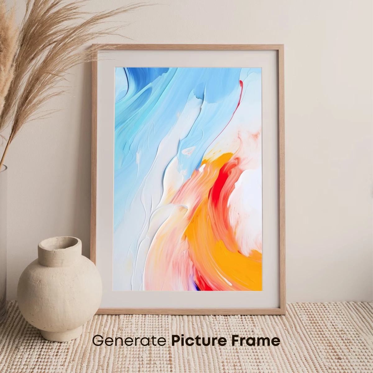 Abstract Fusion: Sky and Ember Dance - Image 7