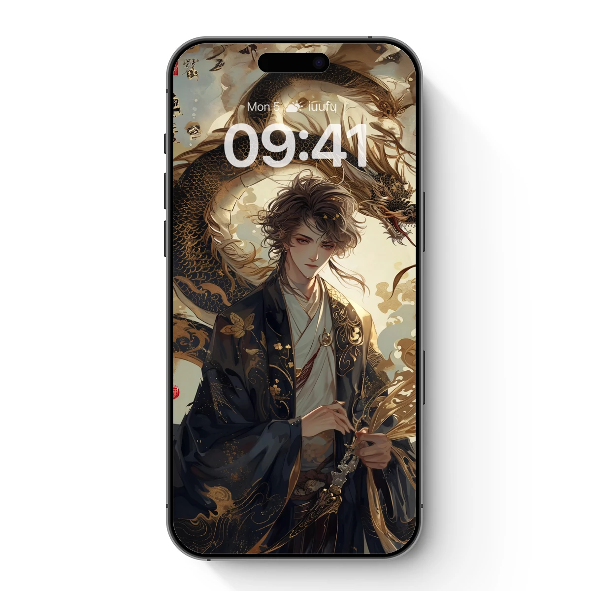 Eternal Dragon Embrace: Mythic Warrior in Silk Robes Eternal Dragon Embrace: Mythic Warrior in Silk Robes