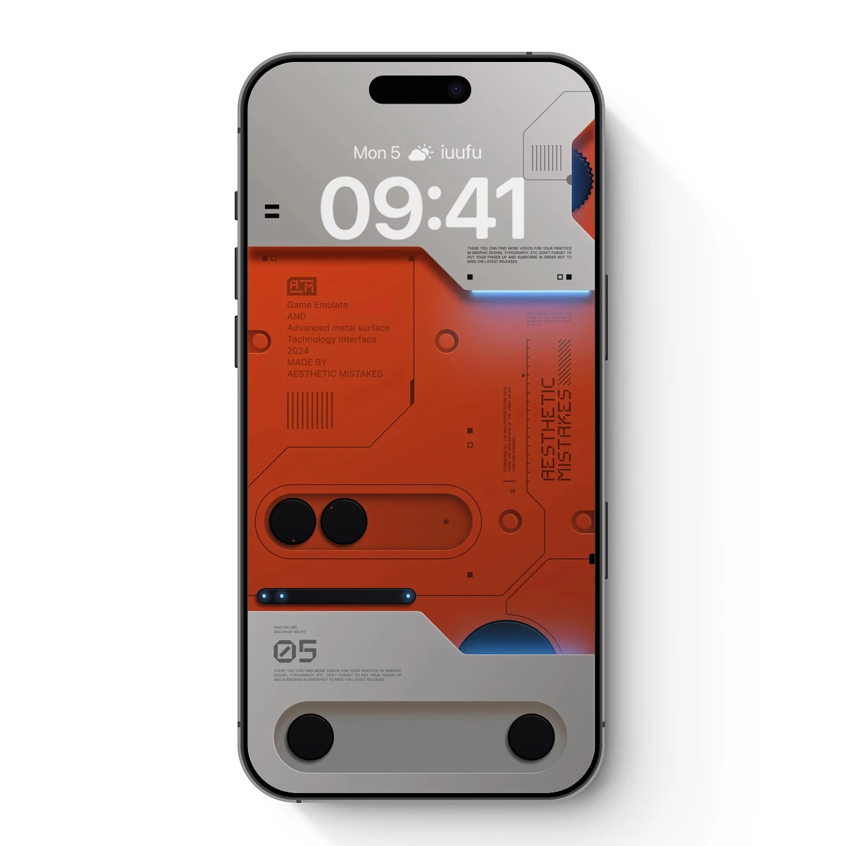 Futuristic Tech Interface: Orange and Blue Harmony