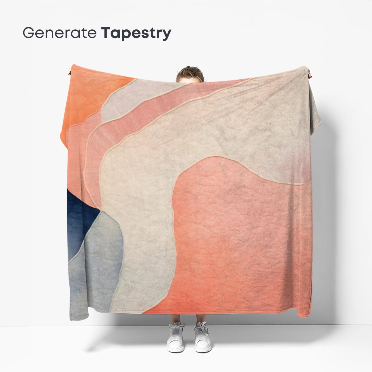 Fluid Canvas: Abstract Textures in Coral and Cream - Image 5