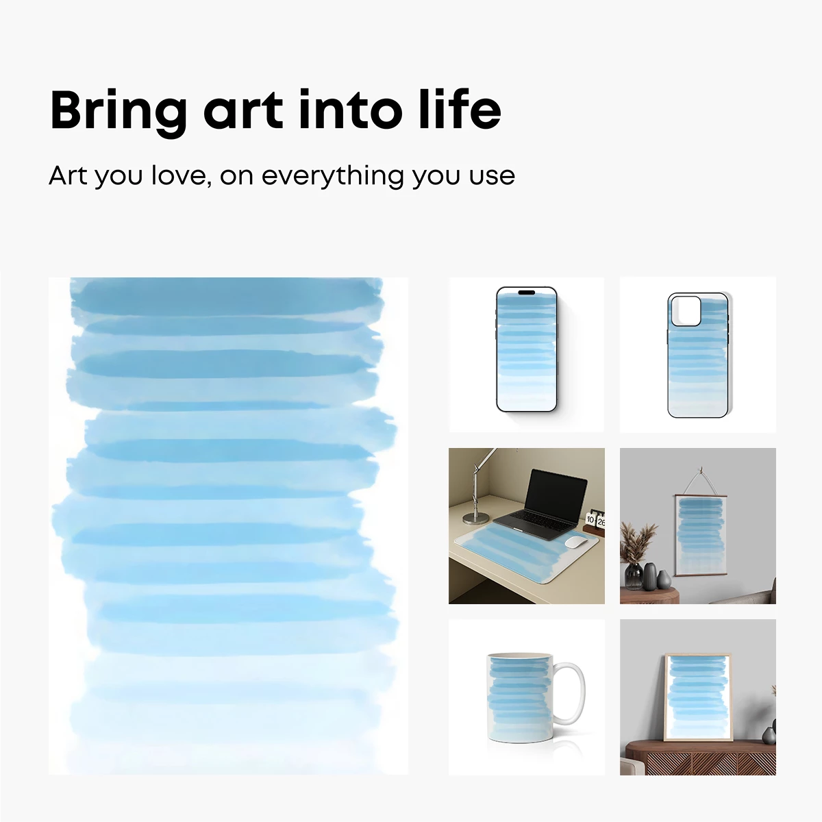 Ethereal Blue Strata: A Watercolor Symphony - Image 2