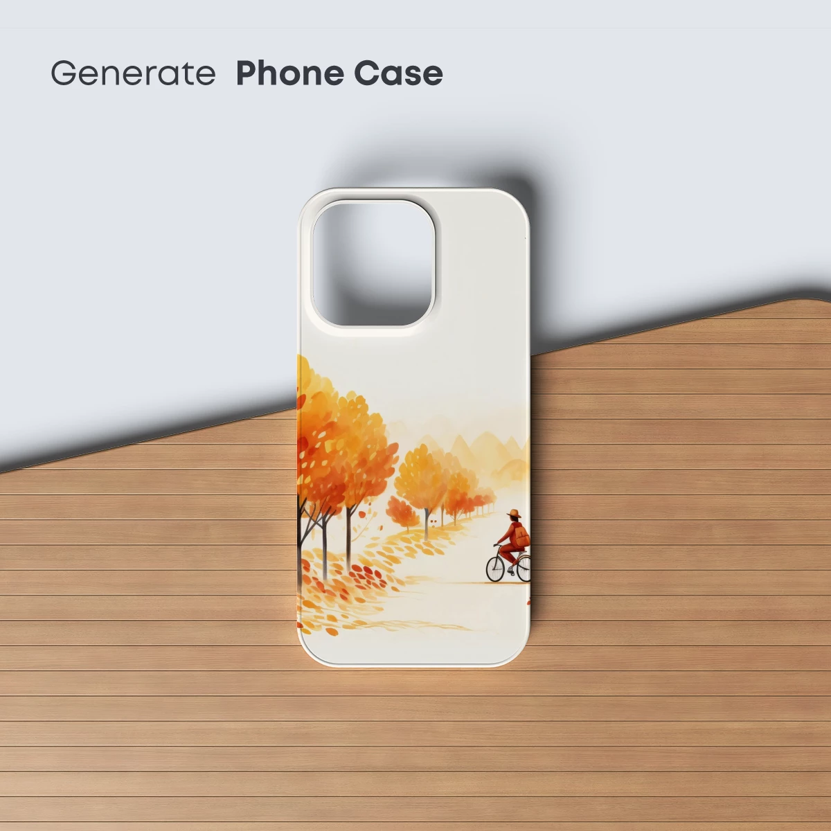 Autumnal Ride: A Vibrant Pathway of Orange Leaves - Image 3