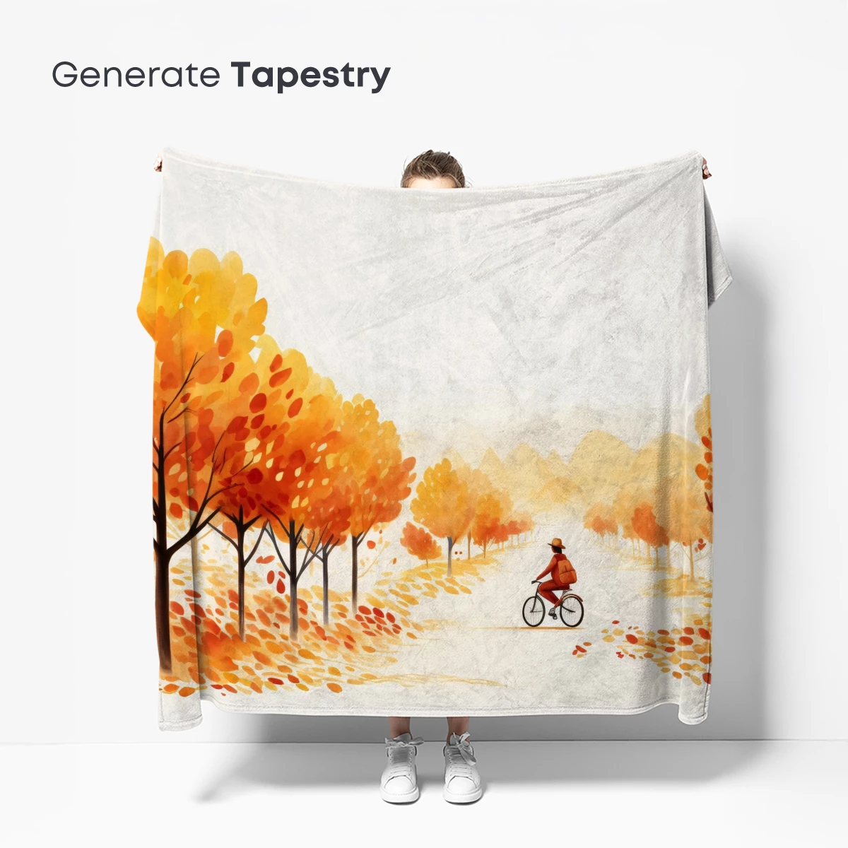 Autumnal Ride: A Vibrant Pathway of Orange Leaves - Image 5