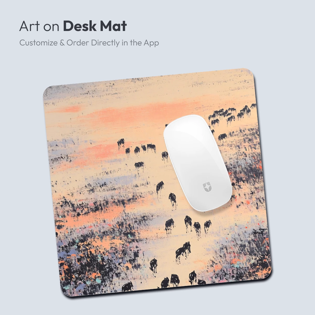 Pastel Herd Odyssey: Abstract Landscape Art - Image 4