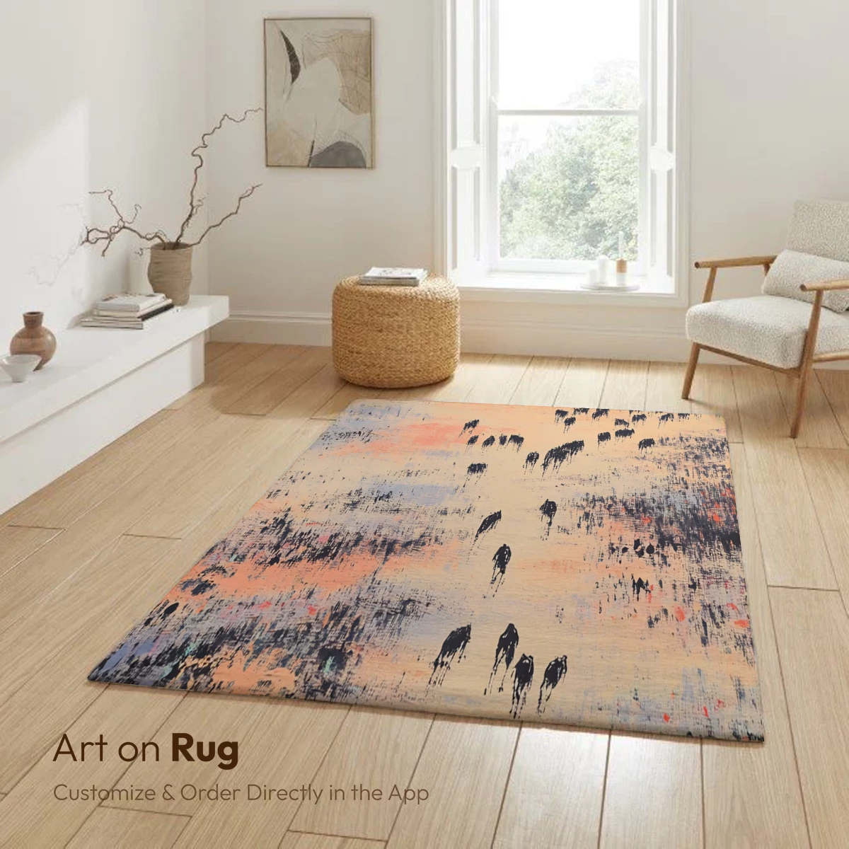 Pastel Herd Odyssey: Abstract Landscape Art - Image 6