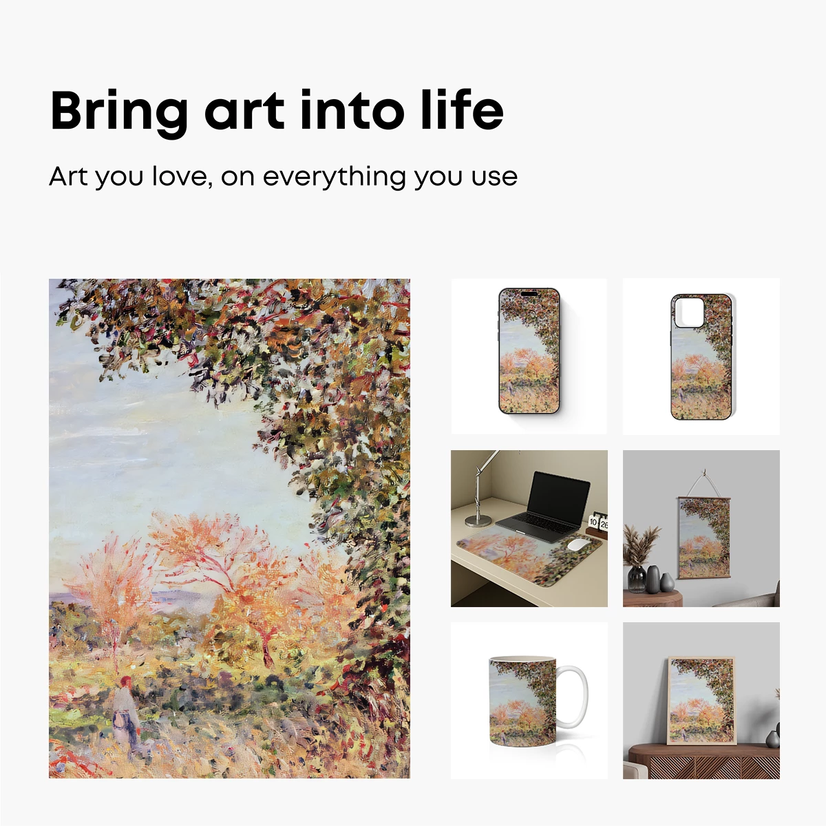 Autumn's Palette: Impressionist Landscape - Image 2