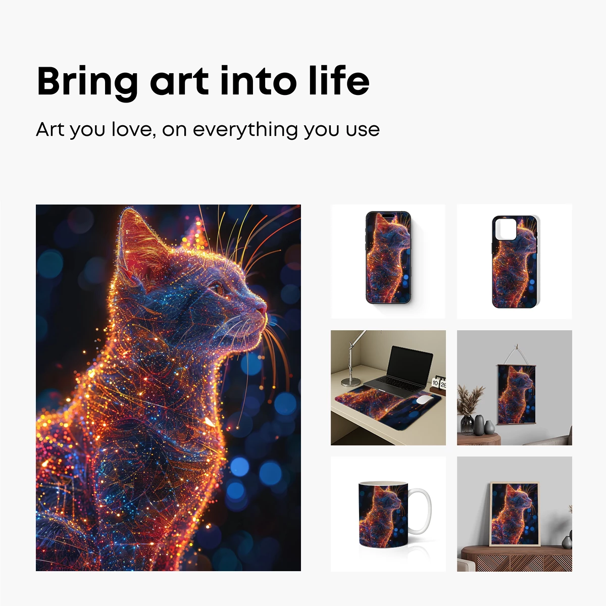 Cosmic Cat: Glittering Constellation Fur - Image 2