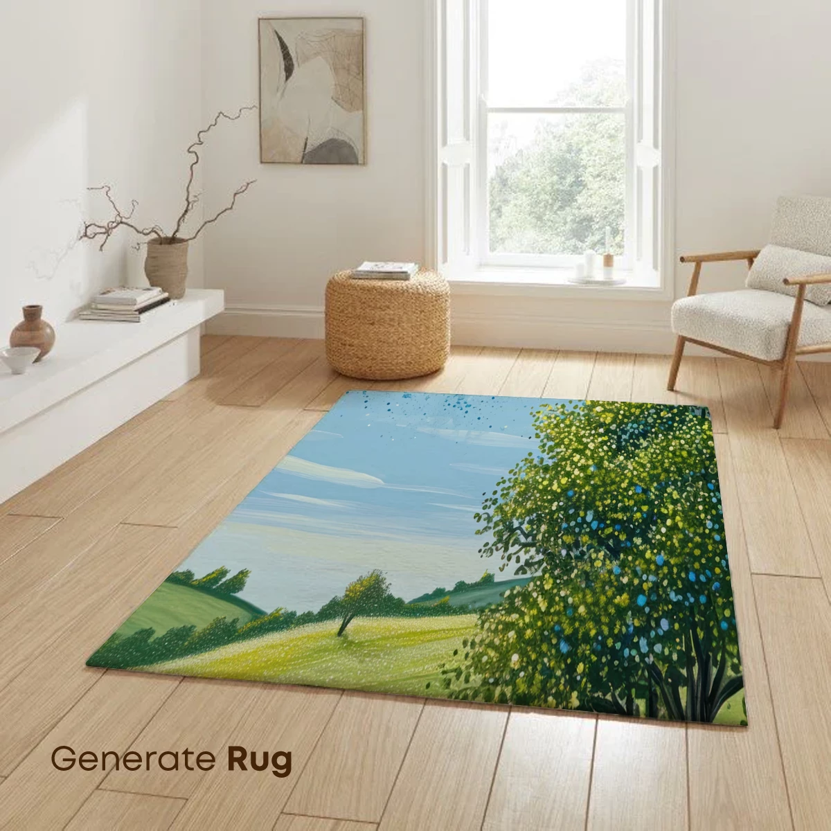 Enchanted Floral Landscape: A Vivid Spring Symphony - Image 6