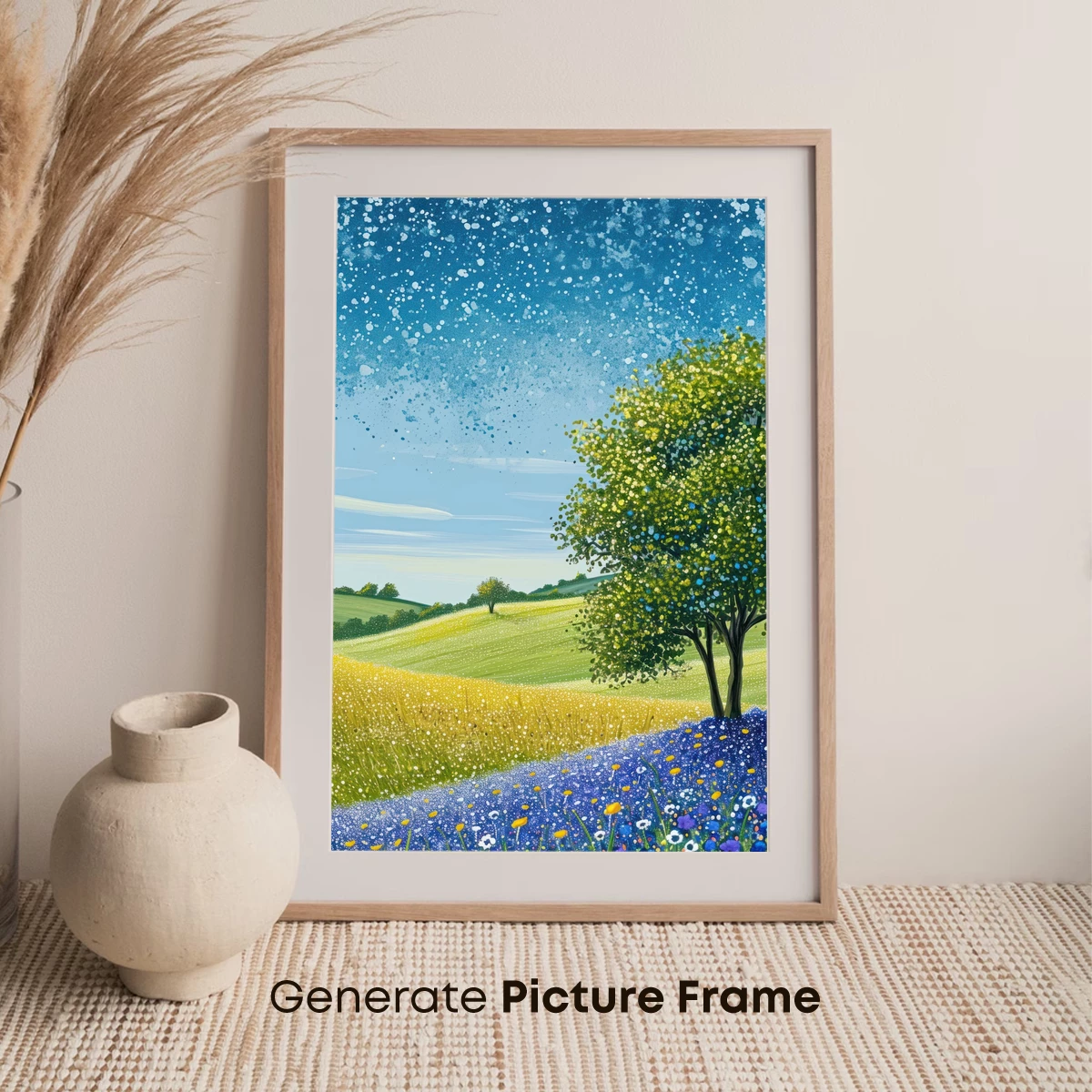 Enchanted Floral Landscape: A Vivid Spring Symphony - Image 7