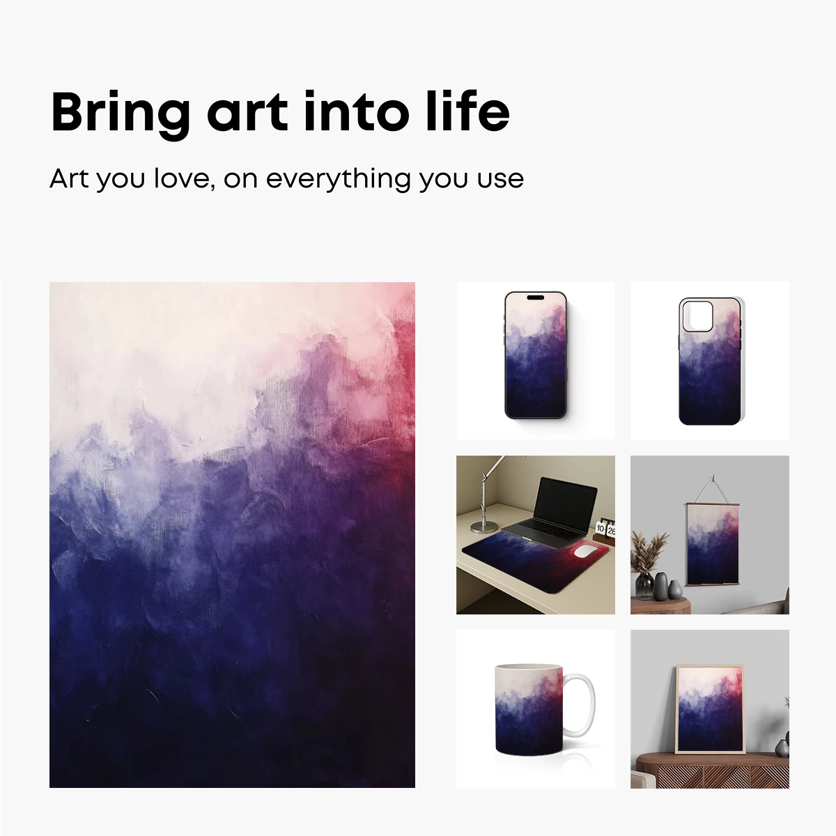 Abstract Smoke Fusion: Red, White, and Blue Haze - Image 2