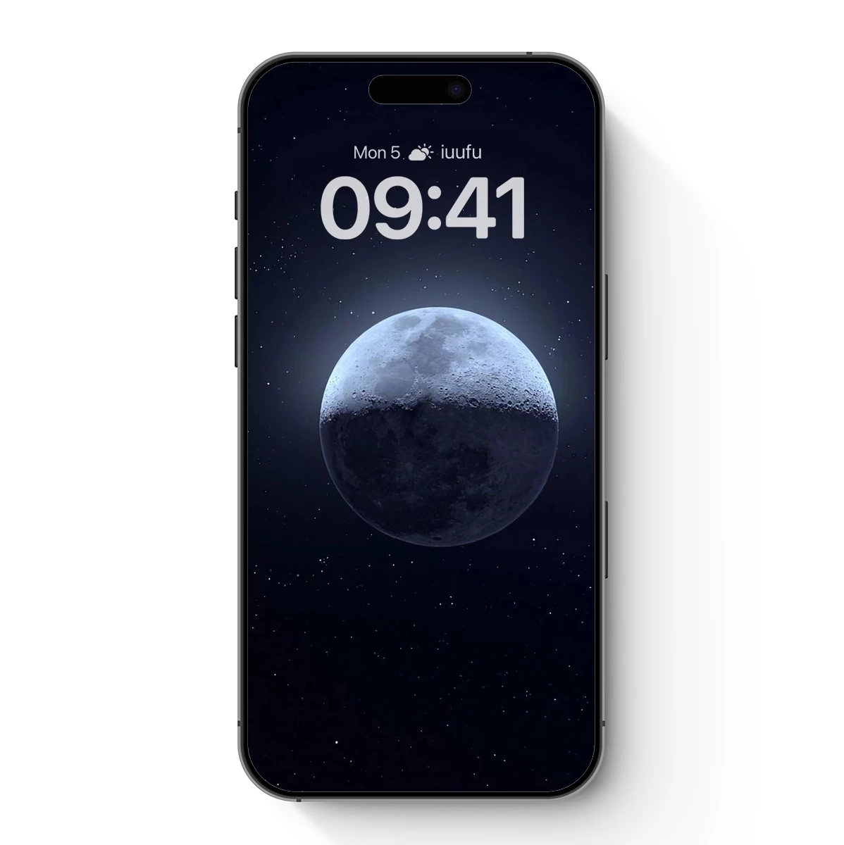 Lunar Solitude: Celestial Sphere in Night's Embrace