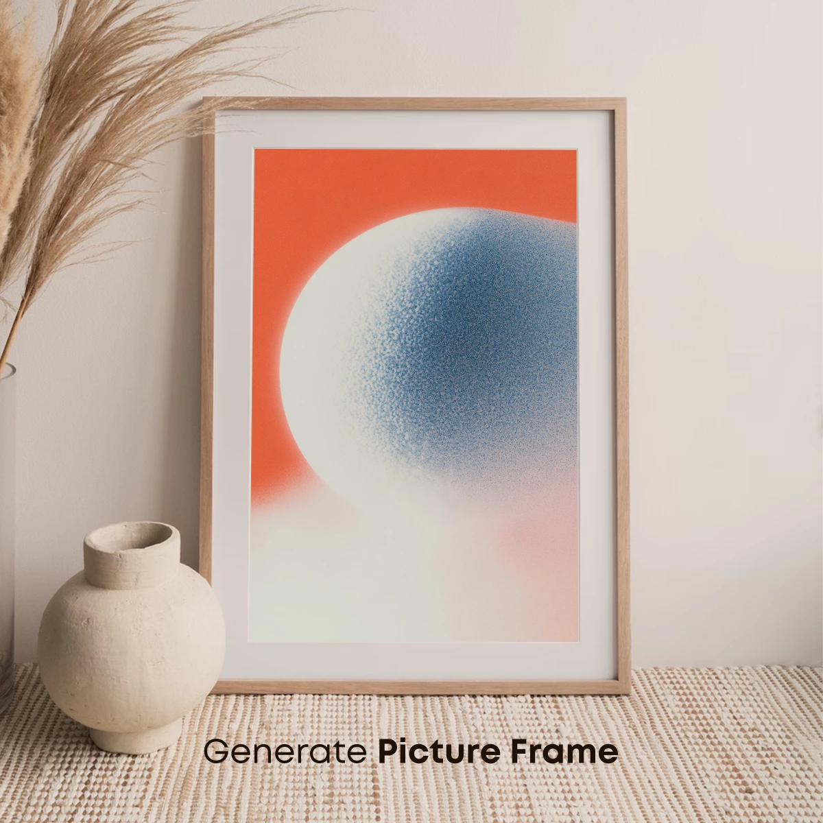 Eclipse of Serenity: Gradient Moon in Coral Sky - Image 7