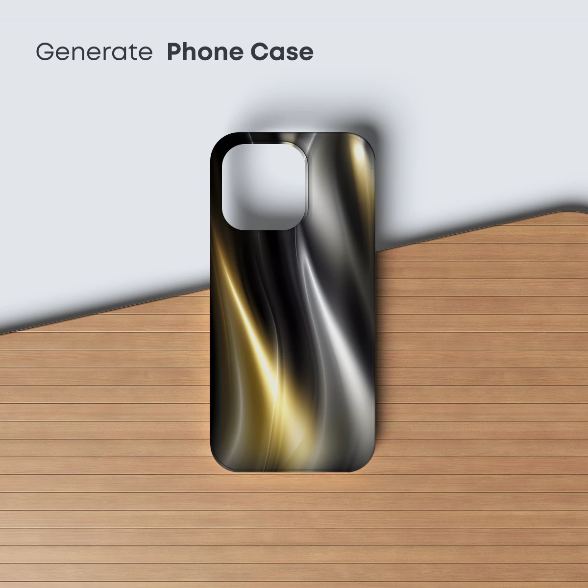 Elegant Silk Symphony: Gold and Silver Waves - Image 3