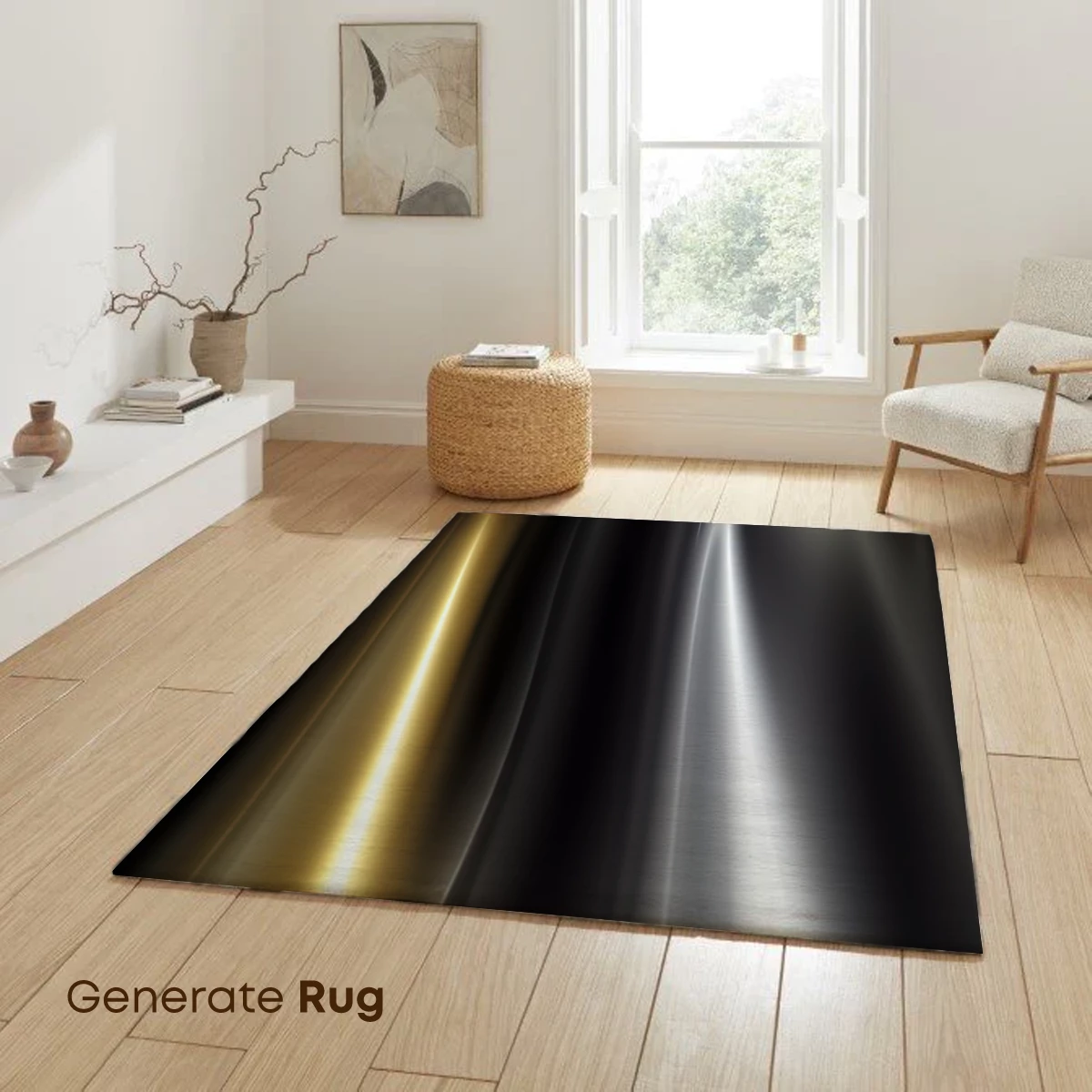 Elegant Silk Symphony: Gold and Silver Waves - Image 6