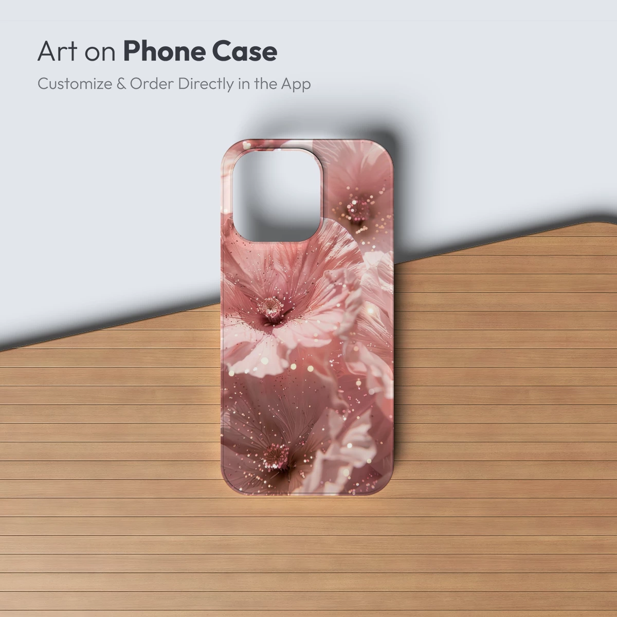 Blush Blossoms: Glittering Petals in Soft Pink - Image 3