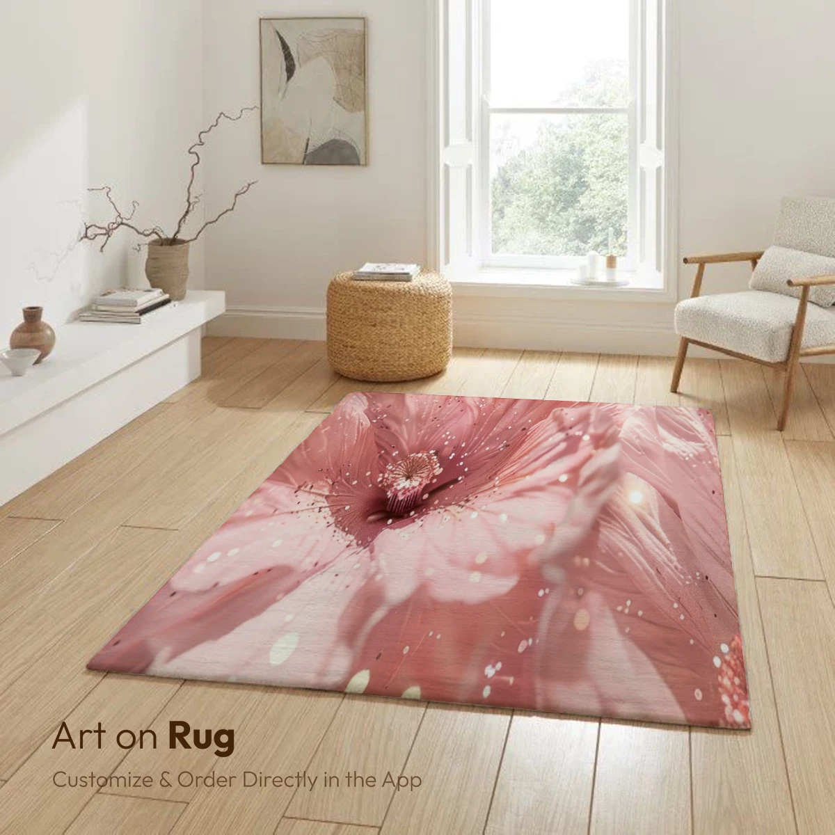 Blush Blossoms: Glittering Petals in Soft Pink - Image 6