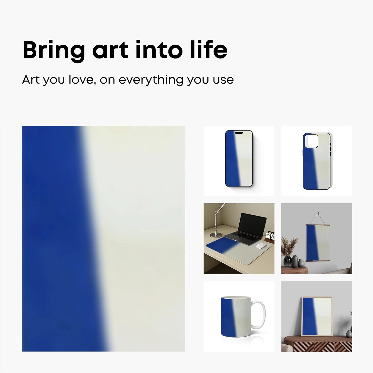 Blue Divide: Abstract Minimalism - Image 2