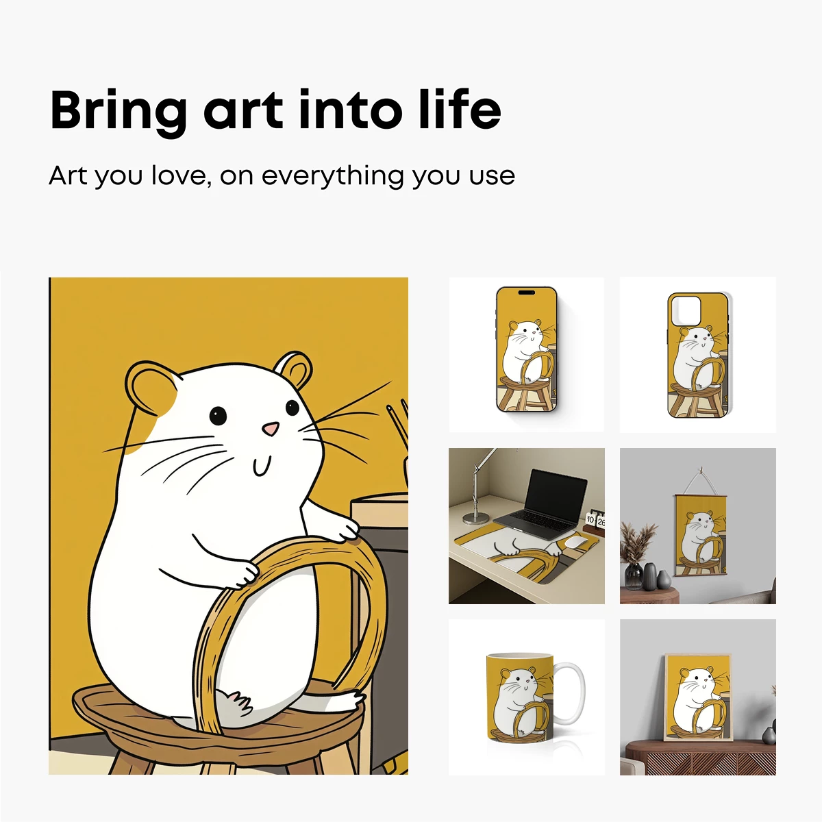 Chubby Hamster Chef: Whimsical Kitchen Art - Image 2