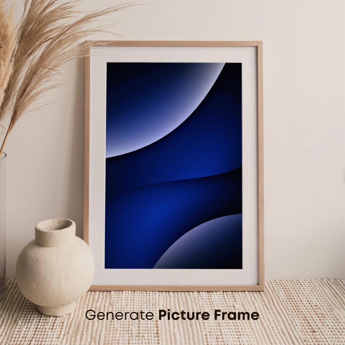 Eclipse of Serenity: Blue Gradient Abstraction - Image 7