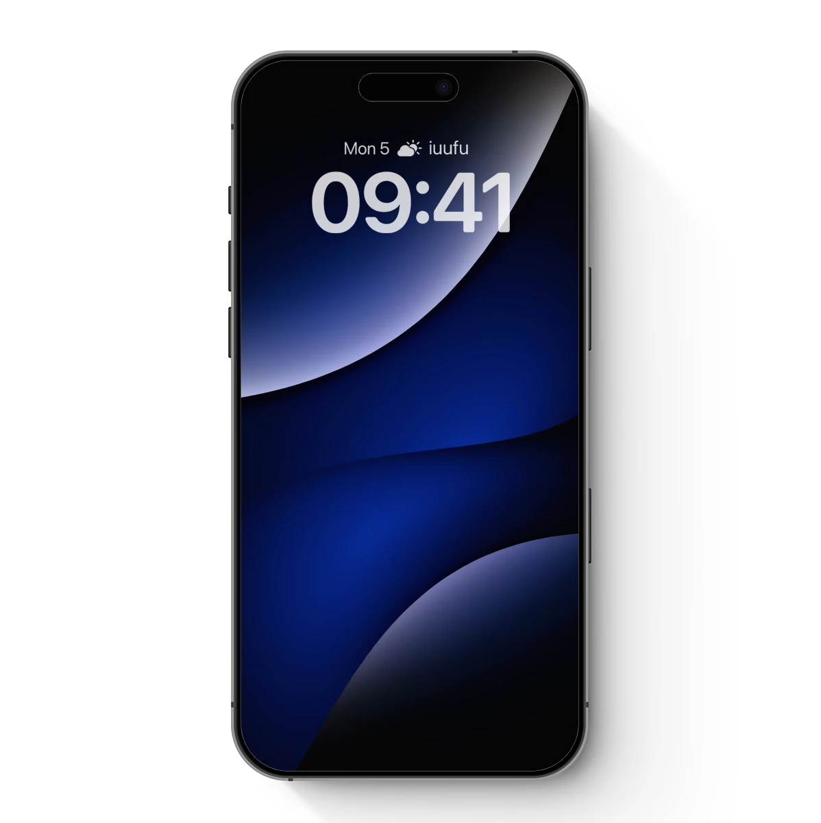 Eclipse of Serenity: Blue Gradient Abstraction