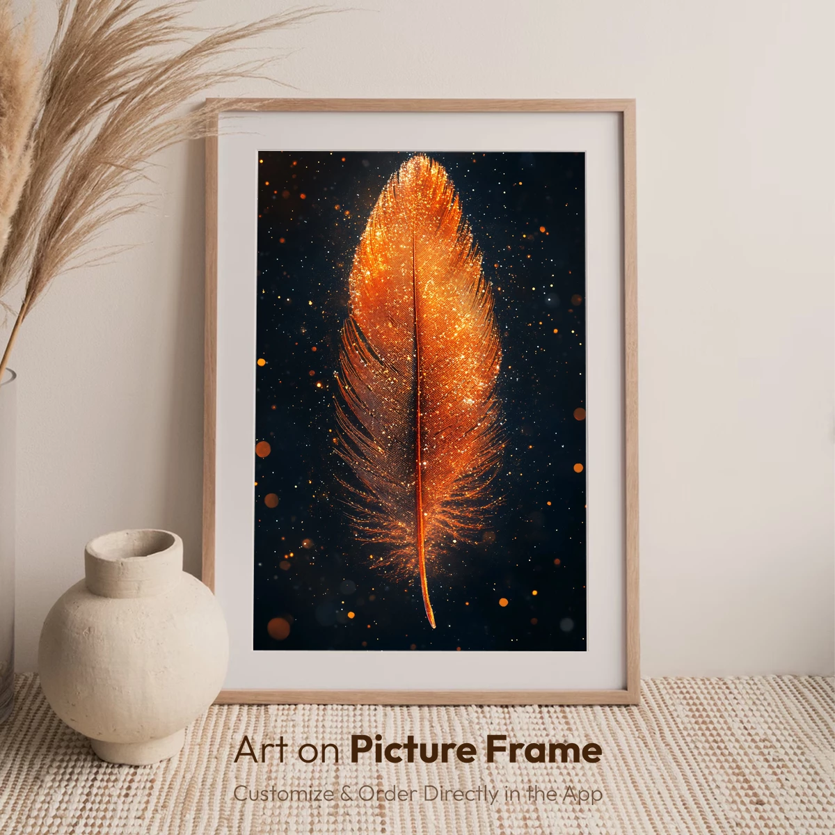 Golden Feather: Sparkling Elegance in Flight - Image 7