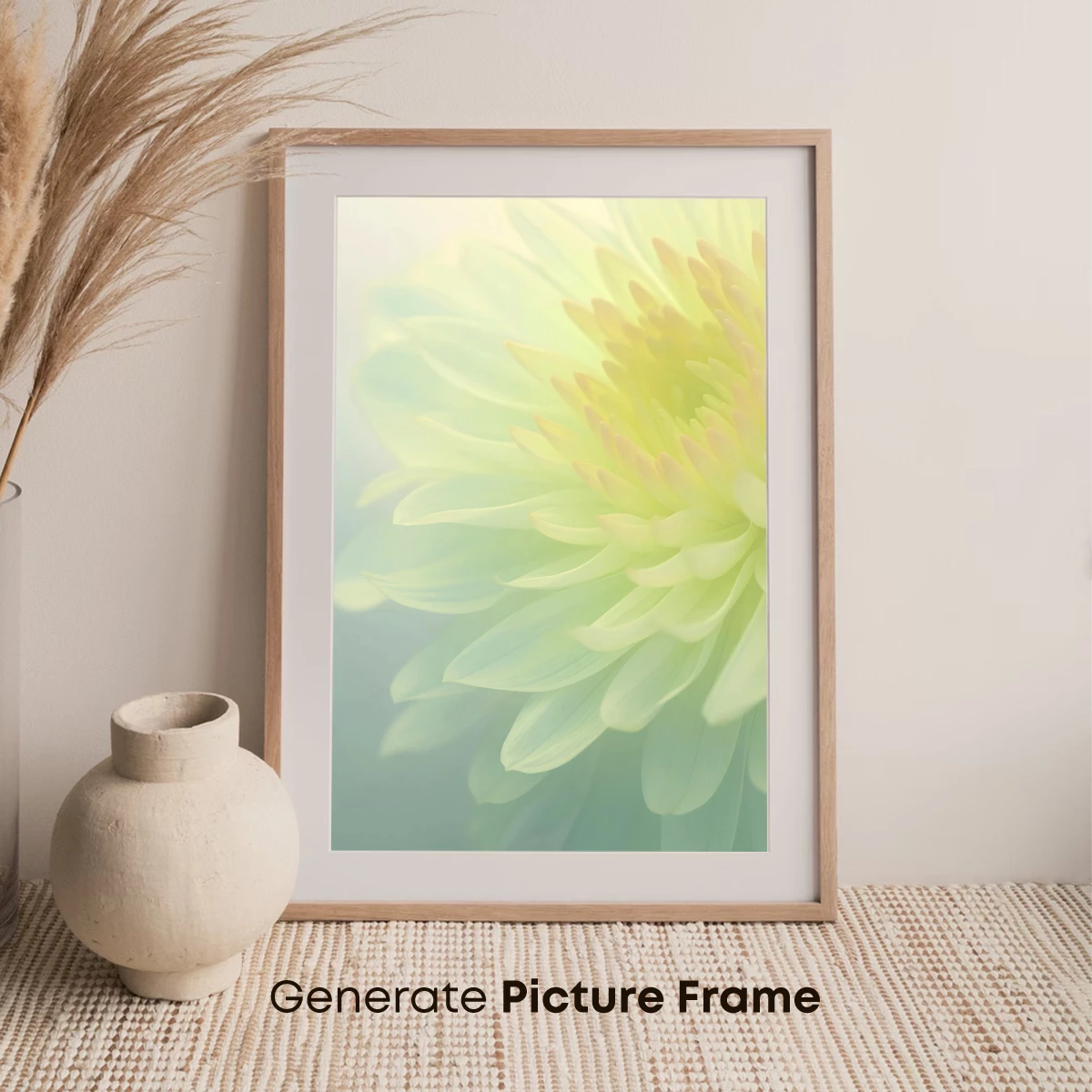 Ethereal Bloom: Soft Yellow Dahlia in Mist - Image 7