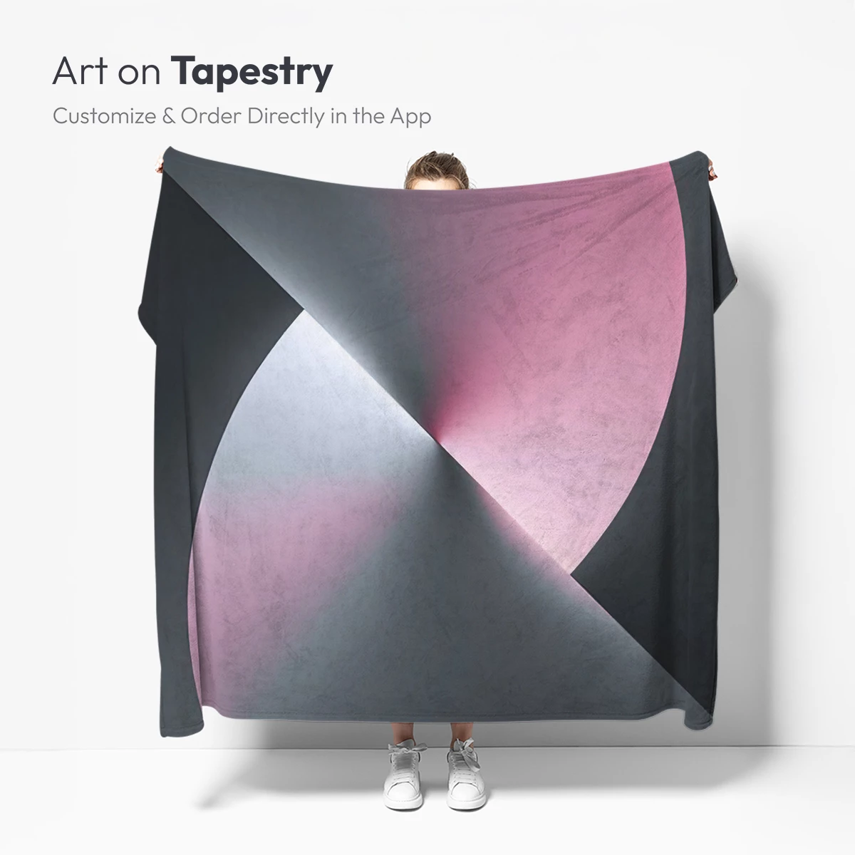 Eclipse of Serenity: Pink and Gray Abstract Harmony - Image 5