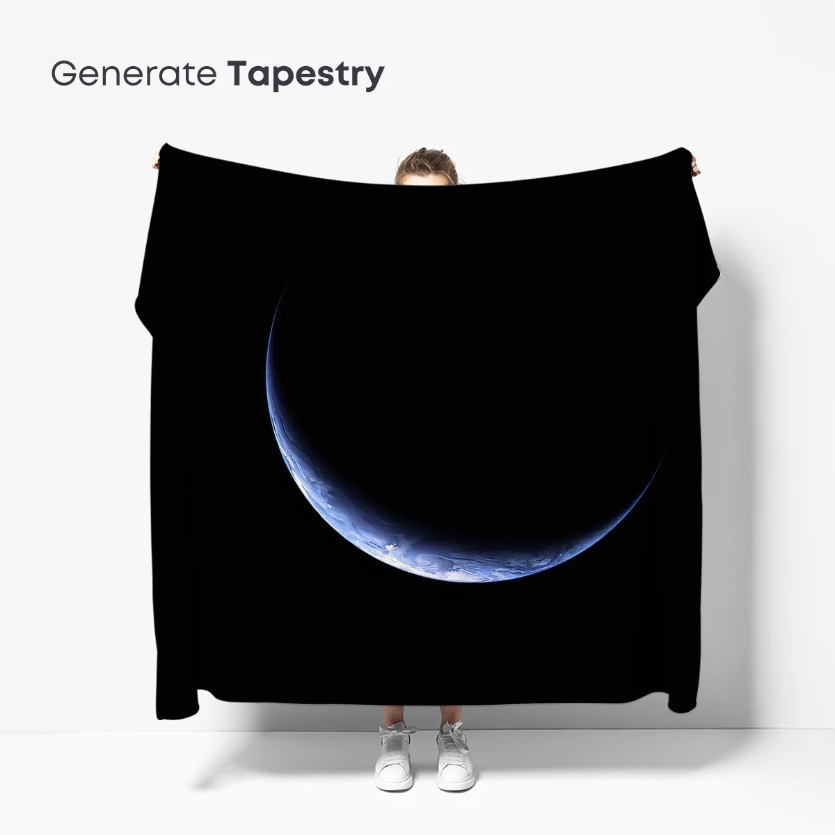 Crescent Planet's Serene Glow - Image 5