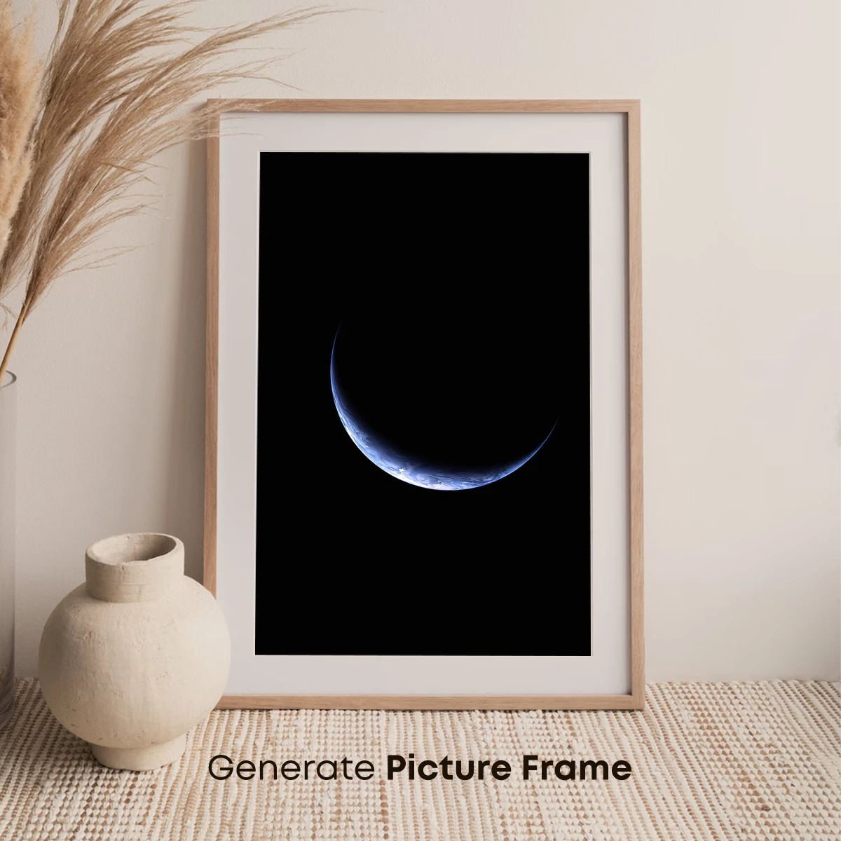 Crescent Planet's Serene Glow - Image 7