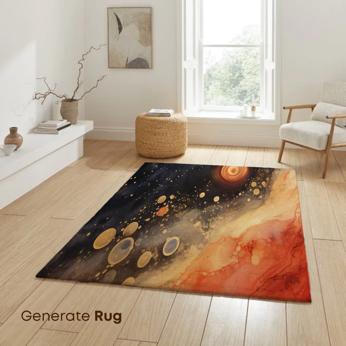 Cosmic Vortex: Abstract Fusion of Stars and Flames - Image 6