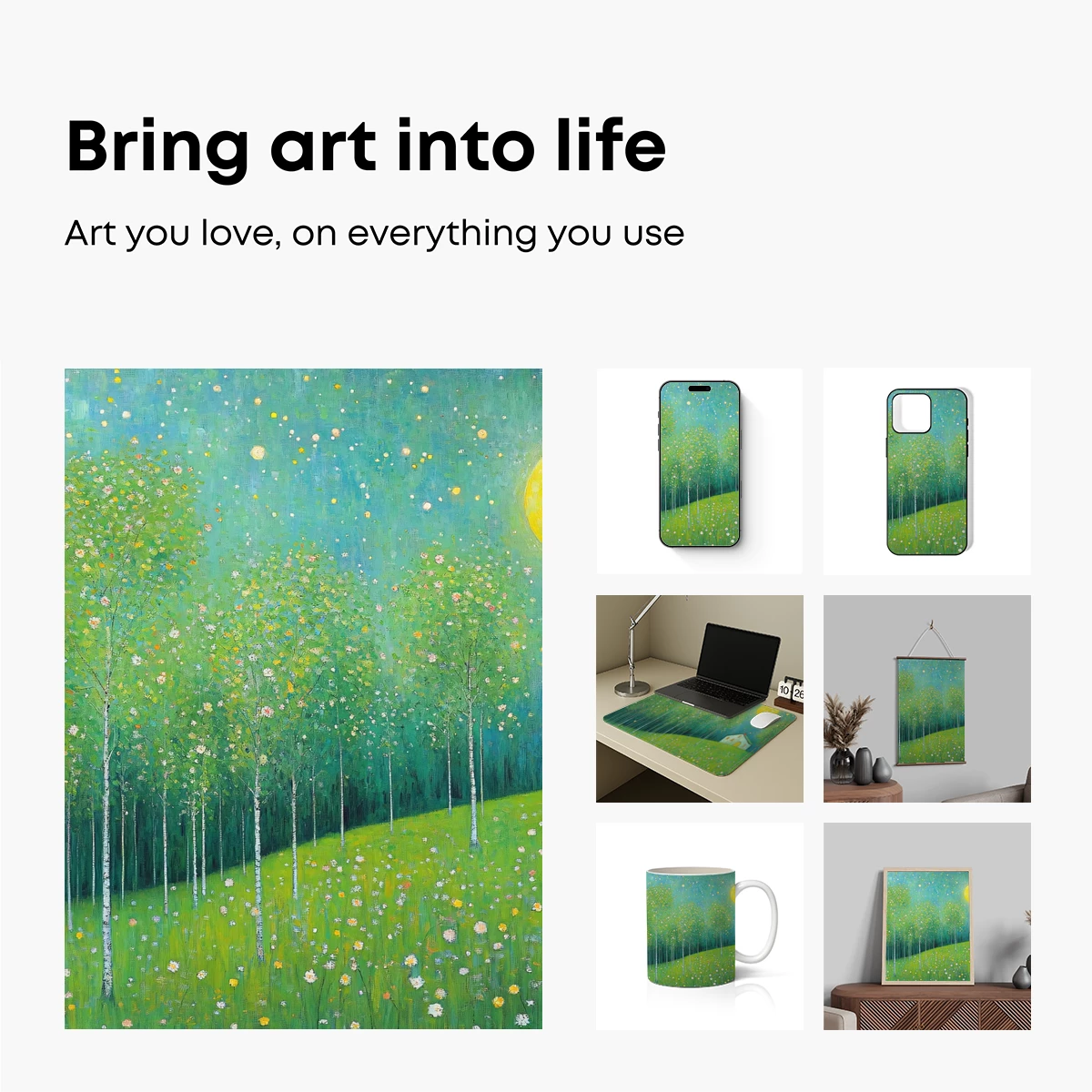 Enchanted Moonlit Grove: A Surreal Forest Retreat - Image 2