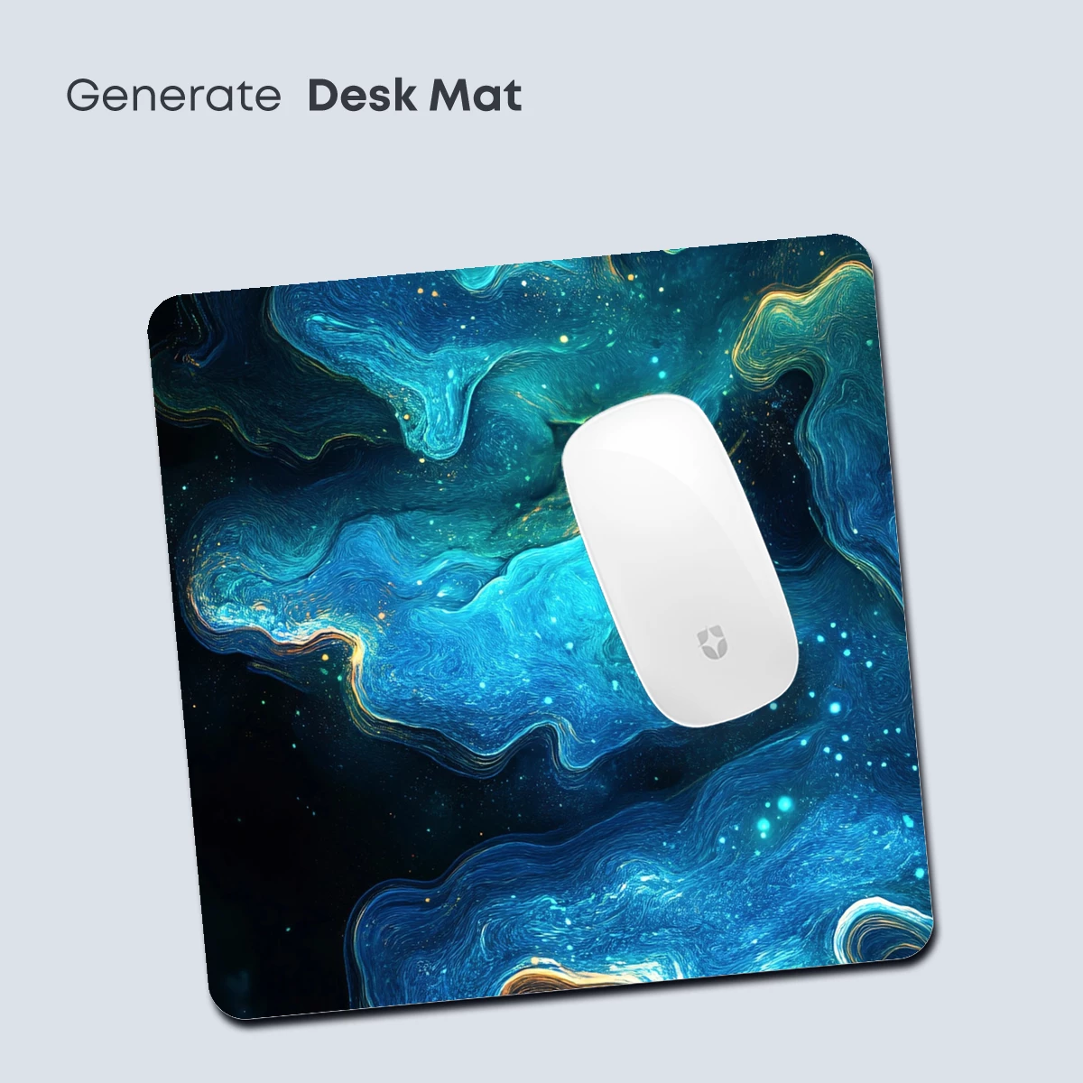 Cosmic Swirls: Teal and Gold Nebula Art - Image 4