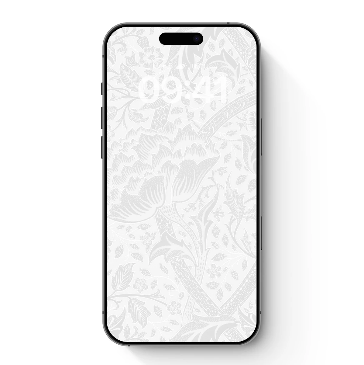 Elegant Silver Floral Tapestry
