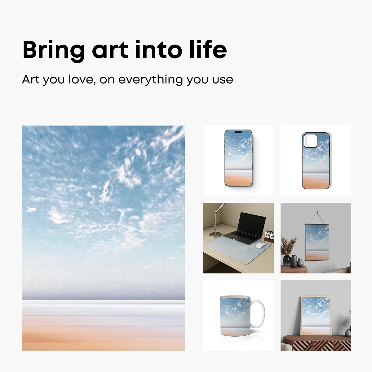 Eternal Horizon: Serene Sky and Sandy Beach - Image 2