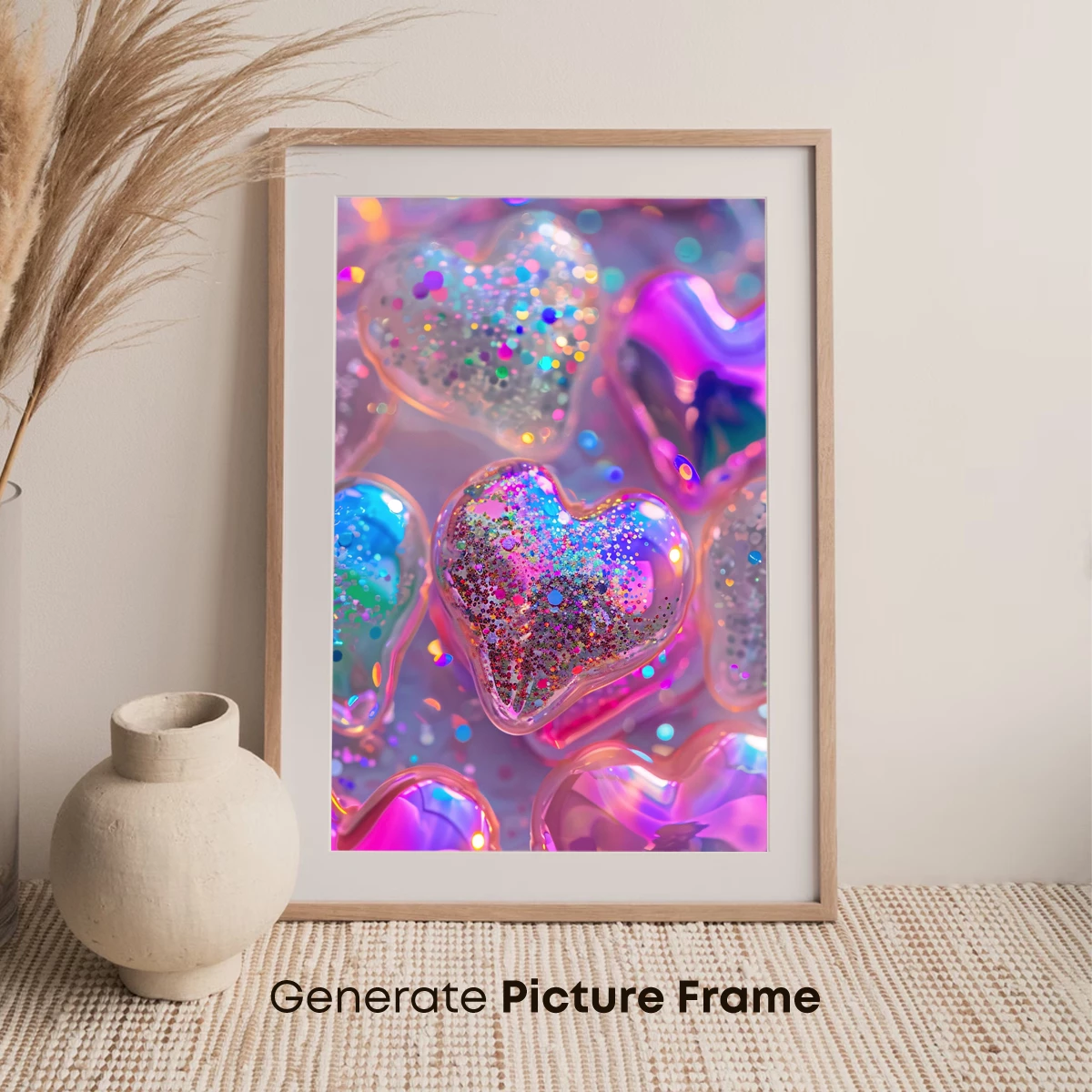 Glittering Heart Constellations: Neon Dreamscape - Image 7